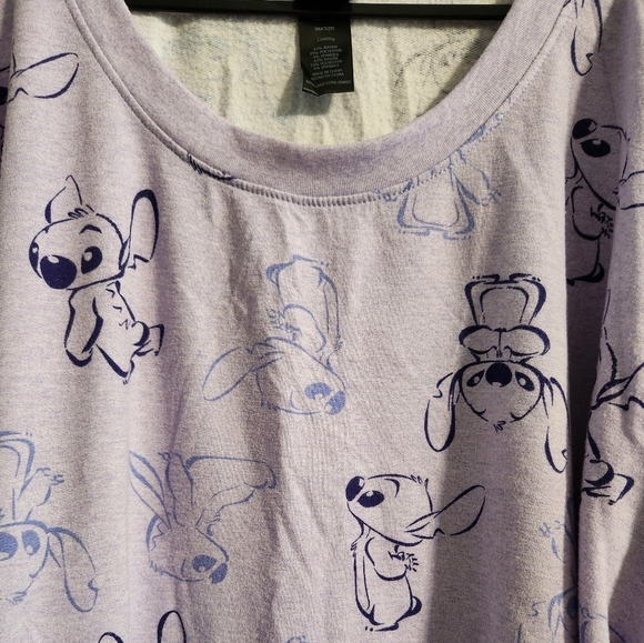 Disney Stitch Women’s Long-sleeve Pajama Set Purple size XL - Picture 3 of 5